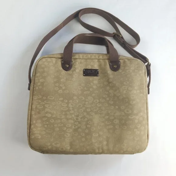 Lucky Brand Tan Laptop Bag with Brown Handles