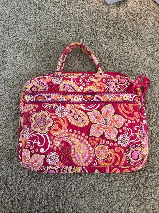 Vera Bradley Pink Floral Paisley Laptop Bag