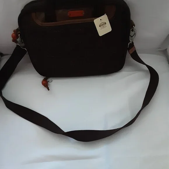 NWT Fossil Key Per Netbook Tablet Brown and Orange Bag‎