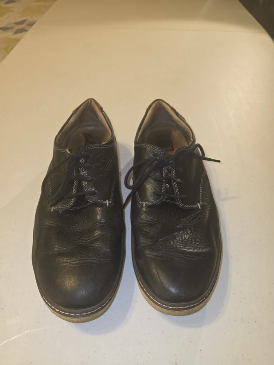 Johnston & Murphy Men's Black Leather Lace-Up Casual Shoes