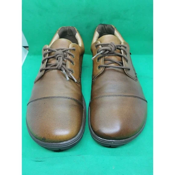 Lems Nine2Five Shoes Mens Size 12.5/ 46 EU Brown Leather Oxford Dress Zero-Drop