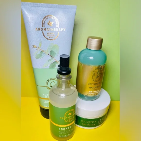 Bath & Body Works Aromatherapy Eucalyptus Spearmint 4pc Set‎