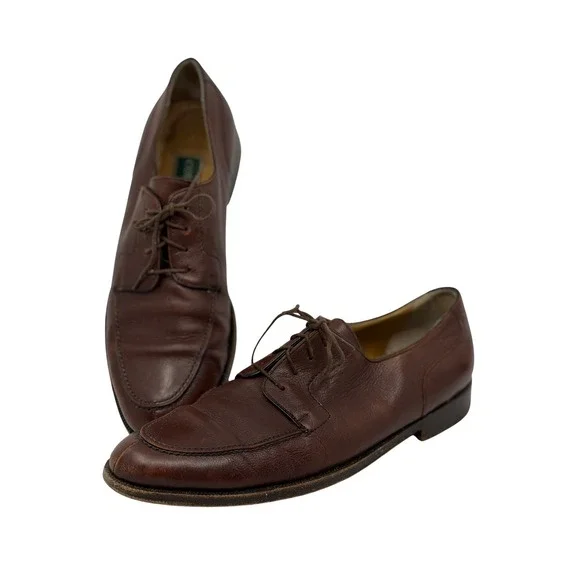 Cole Haan Mens Brown Leather Split Toe Derby Lace Up Dress Shoes Size 10 B