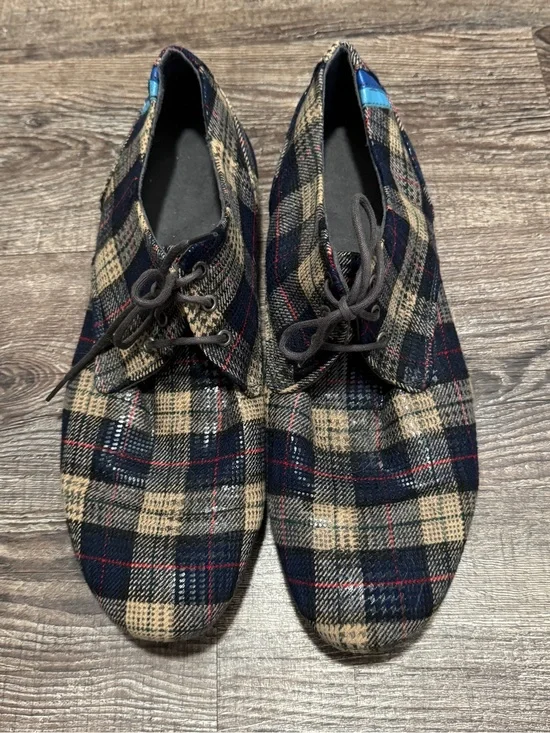 John Fluevog Plaid Derby Shoes Mens 9