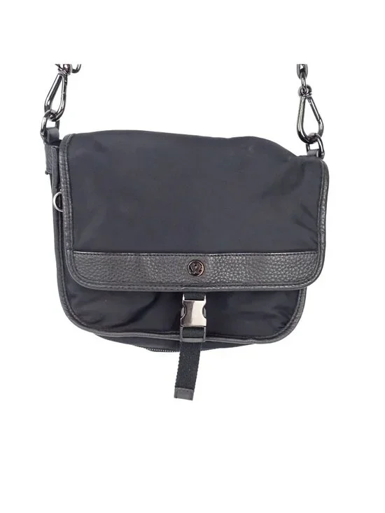 Lululemon Messenger Crossbody Bag Black Adjustable Strap Laptop Travel Bag