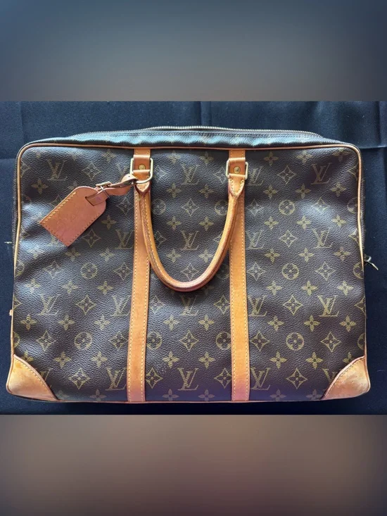 Louis Vuitton Monogram Canvas Brown & Tan Briefcase