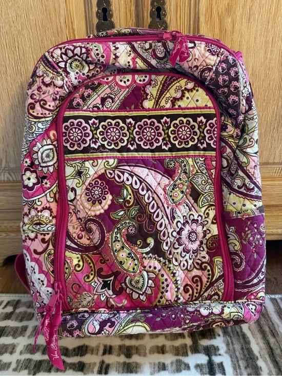 Vera Bradley Fuchsia Paisley Quilted Backpack