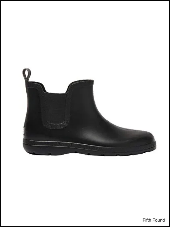 Men's Chelsea Rain Boots Waterproof Pull-On Ankle High Slip-Resistant
