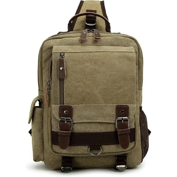 Canvas Messenger Bag Small Crossbody Shoulder Bag Casual Storage for Daily Use