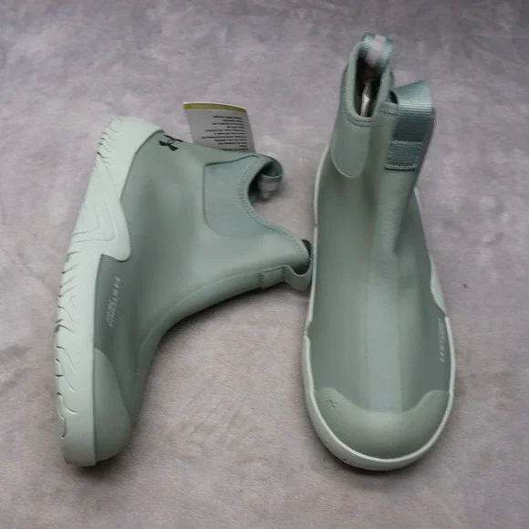 Under Armour Mens 9 Rain Boots Green Charged Shoreman Deck Rubber Waterproof NEW