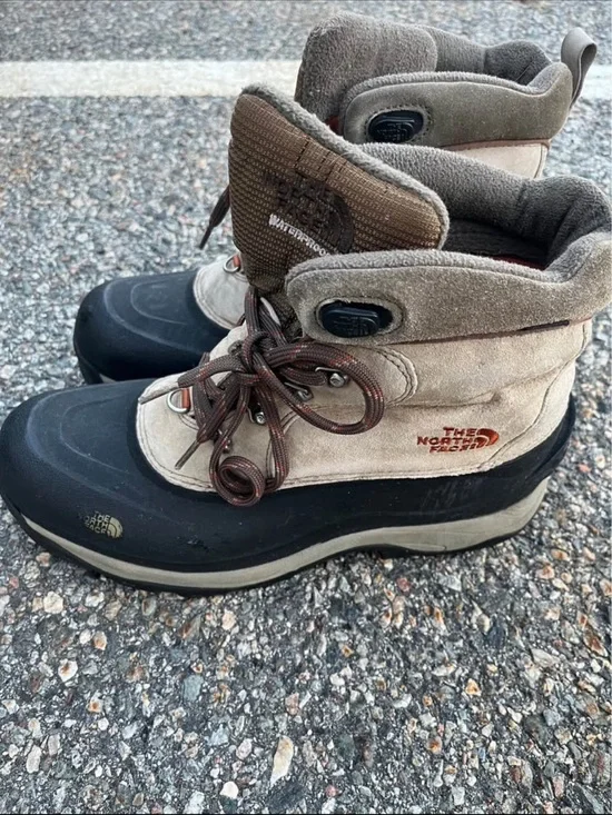 The North Face Brown and Black Waterproof Winter Boots