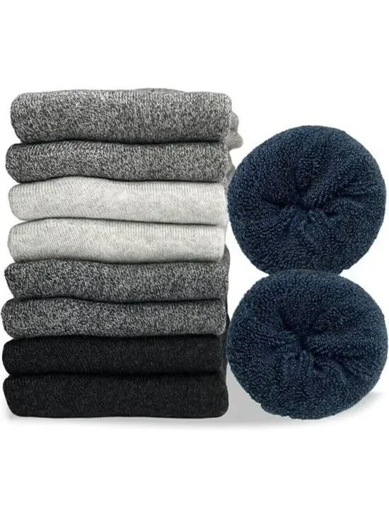 Wool Socks Men's Thick 5 Pairs Thermal Warm Winter Men Super Soft Cozy Boot Cold