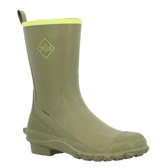 Muck Boot Company Forager Mens Size 8 Olive Green Waterproof Rubber Rain Boots