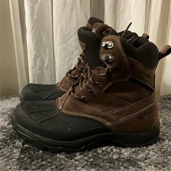 MEN'S  L.L. BEAN 2.5 TEK WINTER WATERPROOF DUCK‎ TOE BOOTS SZ. 10 M *LIKE NEW*