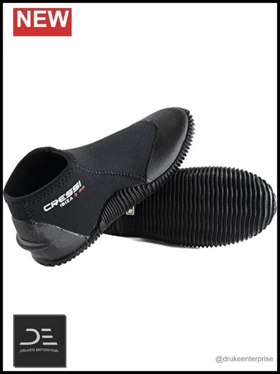 Adult Neoprene Diving Boots with Anti-Slip Rubber Sole for Water Sports - 3mm