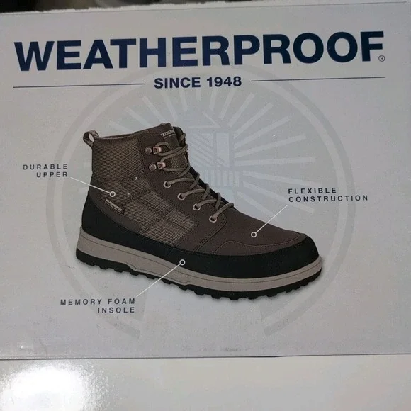 NEW Weatherproof Men's Jenkins Snow Boot Color‎ brown Jenkins US SZ 10