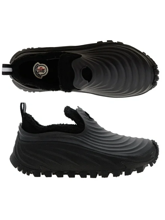Moncler Men Acqua Rain Boots Shoes Sneakers Black Size 10 US New