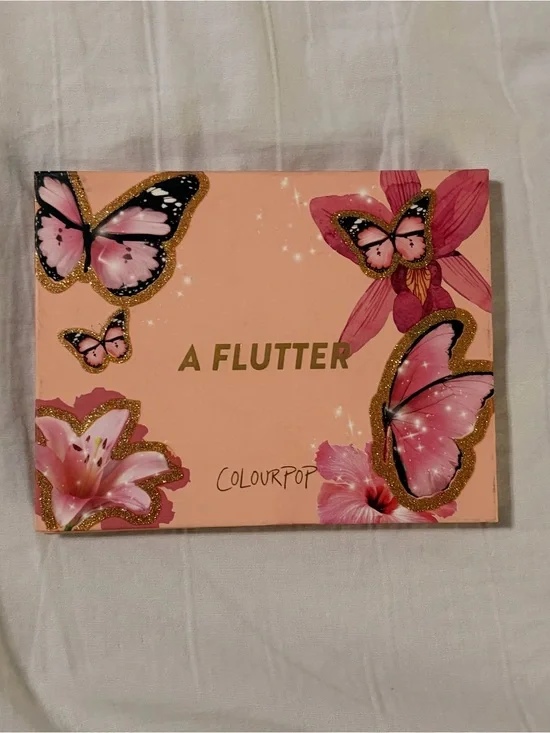 Colourpop A Flutter eye shadow palette | pink spring makeup cosmetics