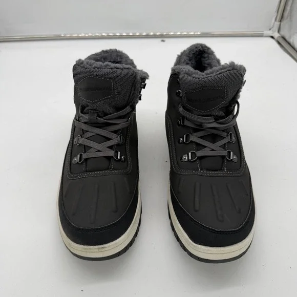 Weatherproof Mens Winter Boots Black Faux Fur Lined Side Zip 1624753 Size 11M