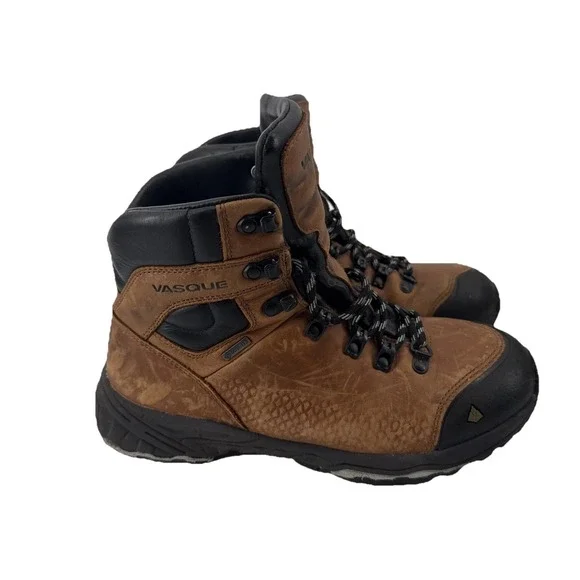 Vasque St Elias FG GTX Hiking Boots Men 8 Brown Leather Gore-Tex Waterproof