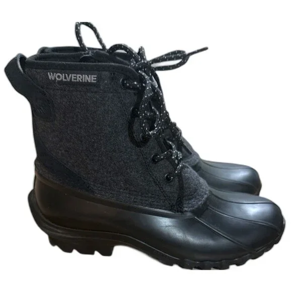 Wolverine Boots Men’s 8M Torrent Wool Duck Gray Waterproof Winter Lace-Up