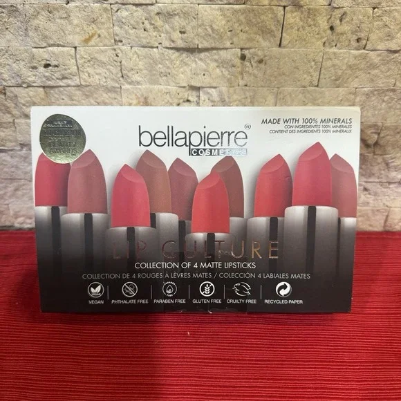 bellapierre‎ Cosmetics Lip Culture Collection of 4 Matte Lipsticks ~ NIB