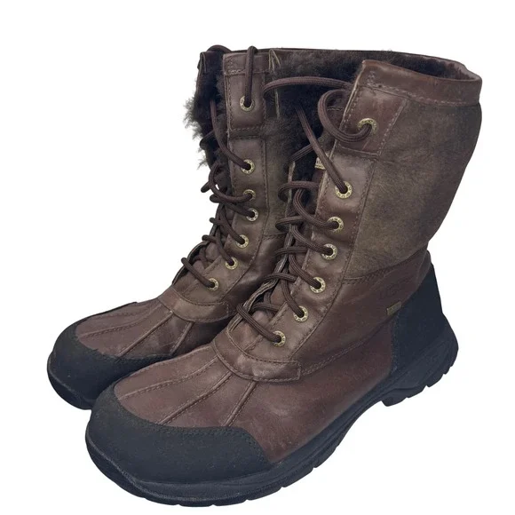 UGG Butte Gray/Black 5521 Cold Weather‎ Waterproof Boots Men's Size 10.5