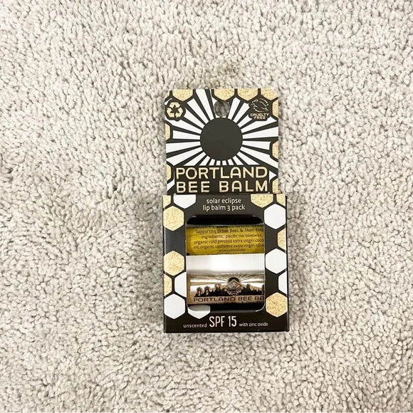 🤍Portland Bee Balm Solar Eclipse Lip Balm 2 Pack Spf 15 Local Small Business 🤍