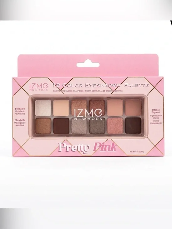 IZME New York Pretty Pink 12-Color Eyeshadow Palette