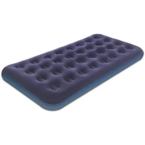 Twin Size Air Mattress for Inflatable - Portable Blue Blow Up Mattresses
