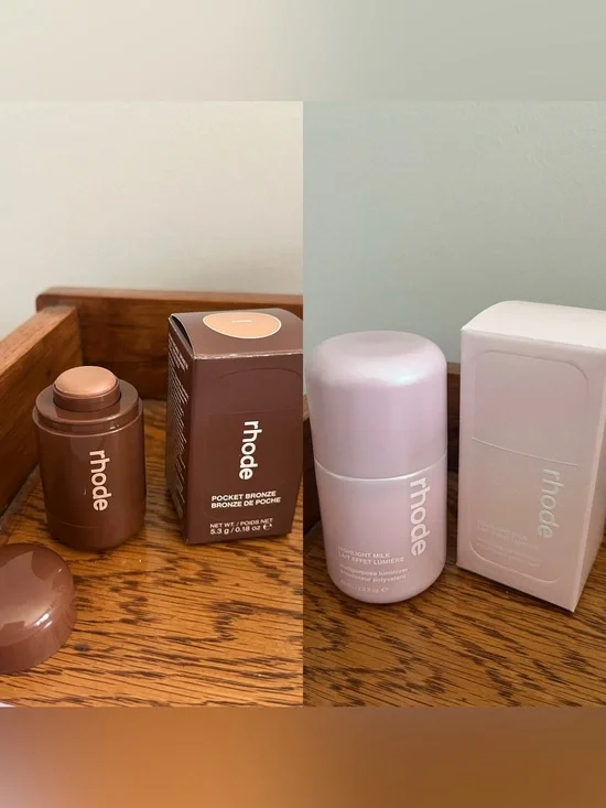 RHODE Pocket Bronze & Highlight Bundle - Pebble & Highlight Milk