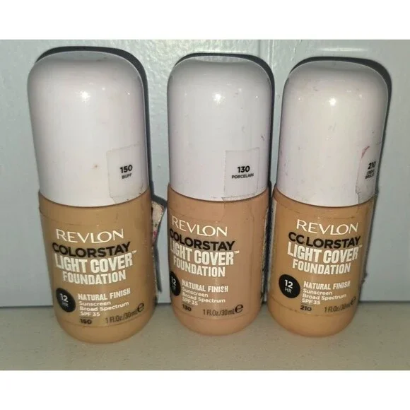 Revlon Colorstay Light Cover Foundation 12 hour SPF 34 Lot 3 Creme Brulee  Buff