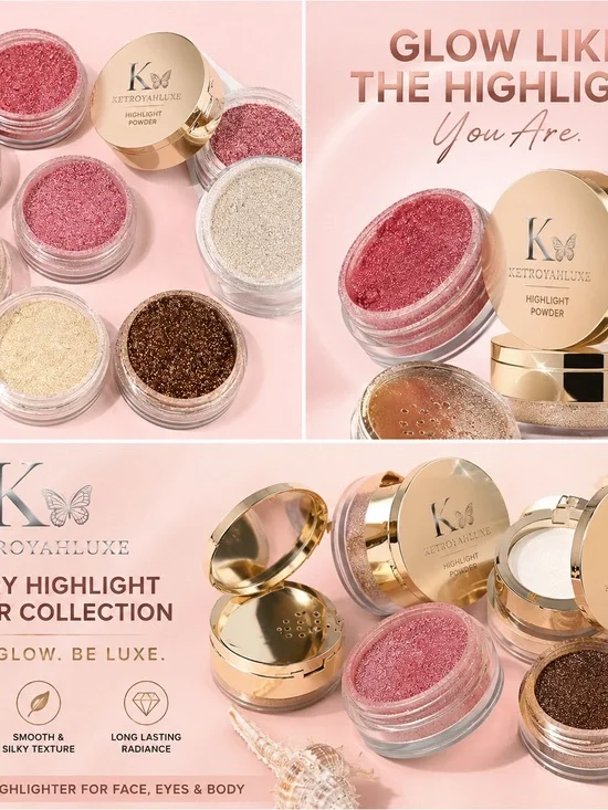Pink Highlighter Powder – Radiant Pink Glow