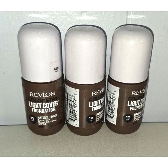 Revlon Colorstay Light Cover Foundation 12 hour SPF 34 Lot of 3 620 Java