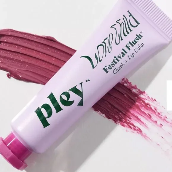 NIB New Pley Beauty Festival Flush Cheek + Lip Color Plum Springs 10ml Berry