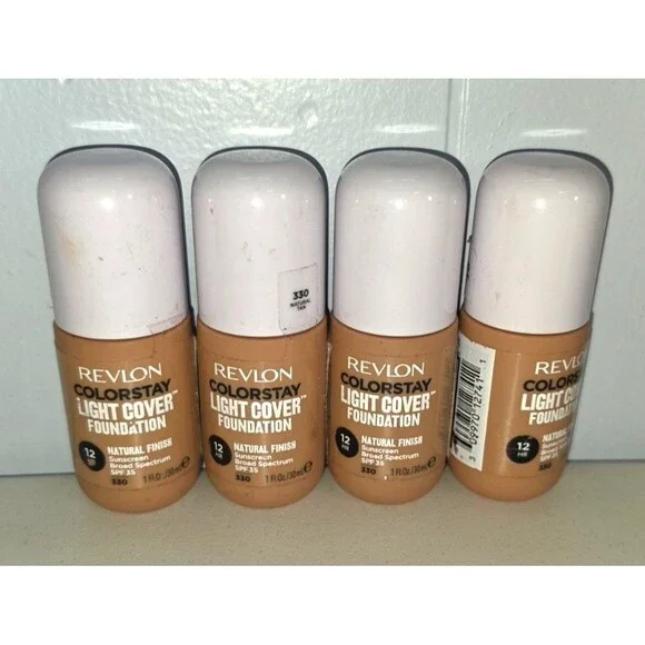 Revlon Colorstay Light Cover Foundation 12 hour Lot of 4 330 Natural Tan