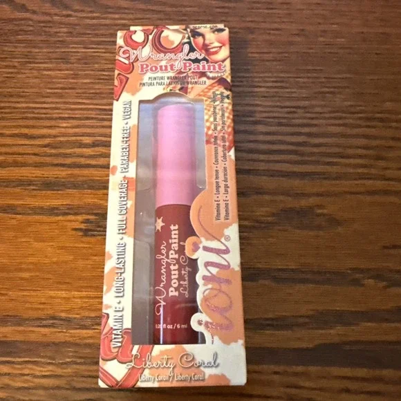 Ioni Pink Cowgirl Wrangler Pout Paint Liberty Coral Lip Color Vegan New
