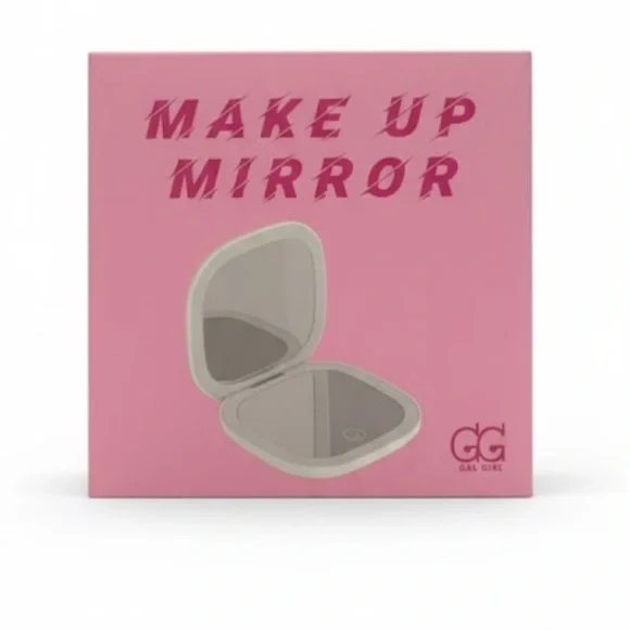 Compact Mirror, LED Magnifying Mirror with Light 2-Sided, 1X/10X Magnification