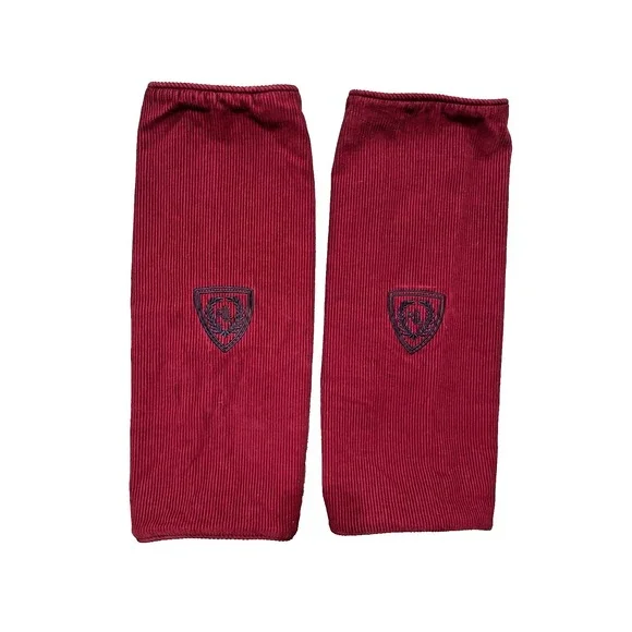 Vtg Pr Ralph Lauren Embroidered LRL CREST Red Corduroy Cotton Pillow Cover 18x20