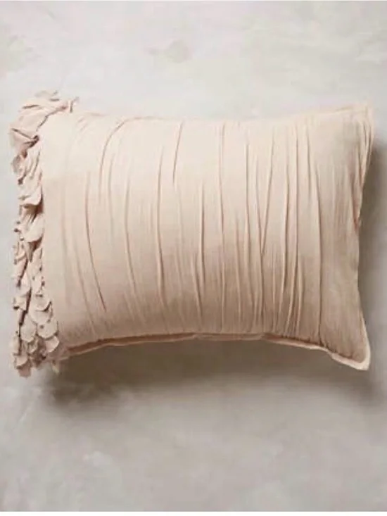 NWT Anthropologie Georgina Ruffled Decorative Pillow - Pair of Standard Shams