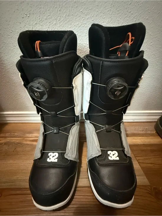 Men's Black and Gray Snow Boots with Boa Lacing
