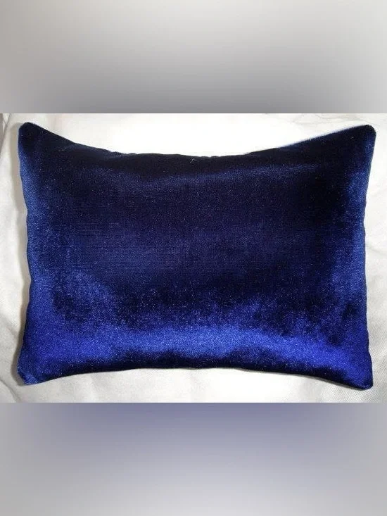 Dark Blue Velvet Pillow 16x12 inches. New. Soft, nice