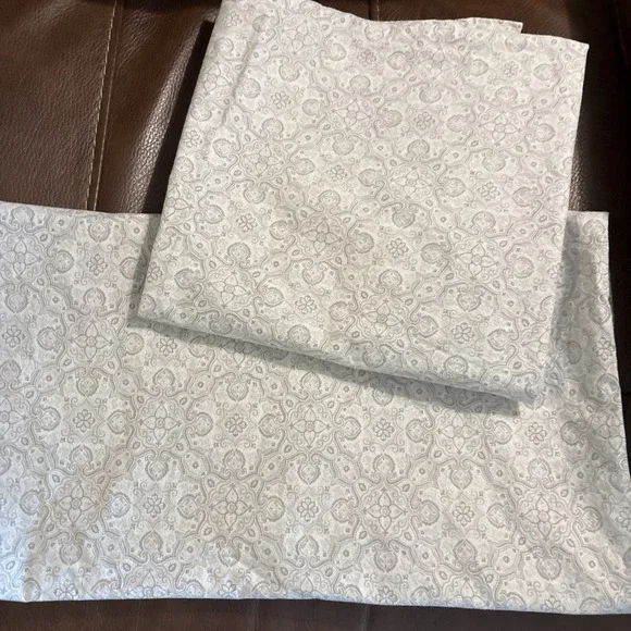 RALPH LAUREN‎ King Pillowcases Cotton Set/2 White and gray