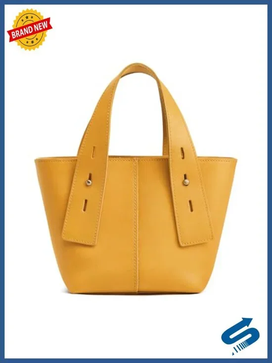 Full Grain Leather Mini Crossbody Top Handle Satchel Bag with Adjustable Strap