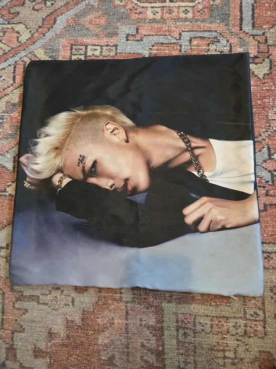 K-pop Idol RM Photo Pillow Cover - Black, Blonde, Cream Tones