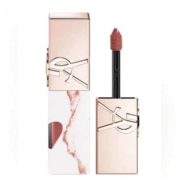 YSL New Ink Vinyl Rose Marble Collection #610 High Shine Lipstick Limited 2025