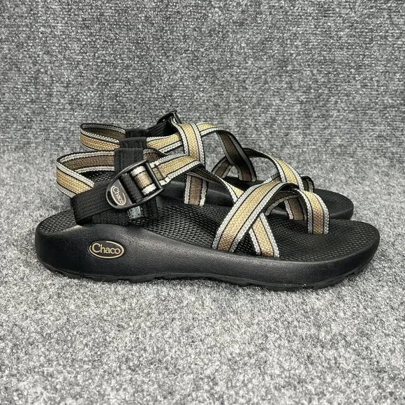 Chaco Z/2 Classic Sandals Men's 8 Black Gold Athletic‎ Outdoor Hiking Spot Water