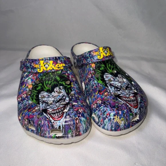 The Joker DC Comics Graphic Clogs Multi-Color‎ Batman Villain Shoes EU 43 US 10