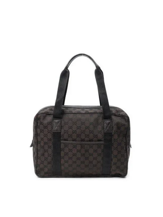 Gucci Laptop Bag Dark Brown GG Canvas