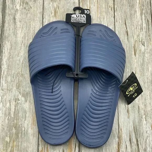 Men’s Comfy Tunnel Slide Sandals Shoes Size 10
